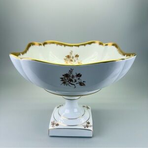 Handpainted French Porcelain Compote